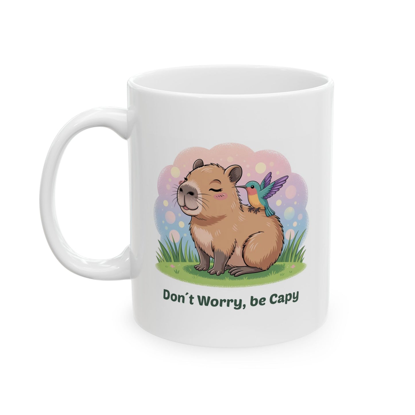 Whimsical Capybara Mug - Don’t Worry, Be Capy