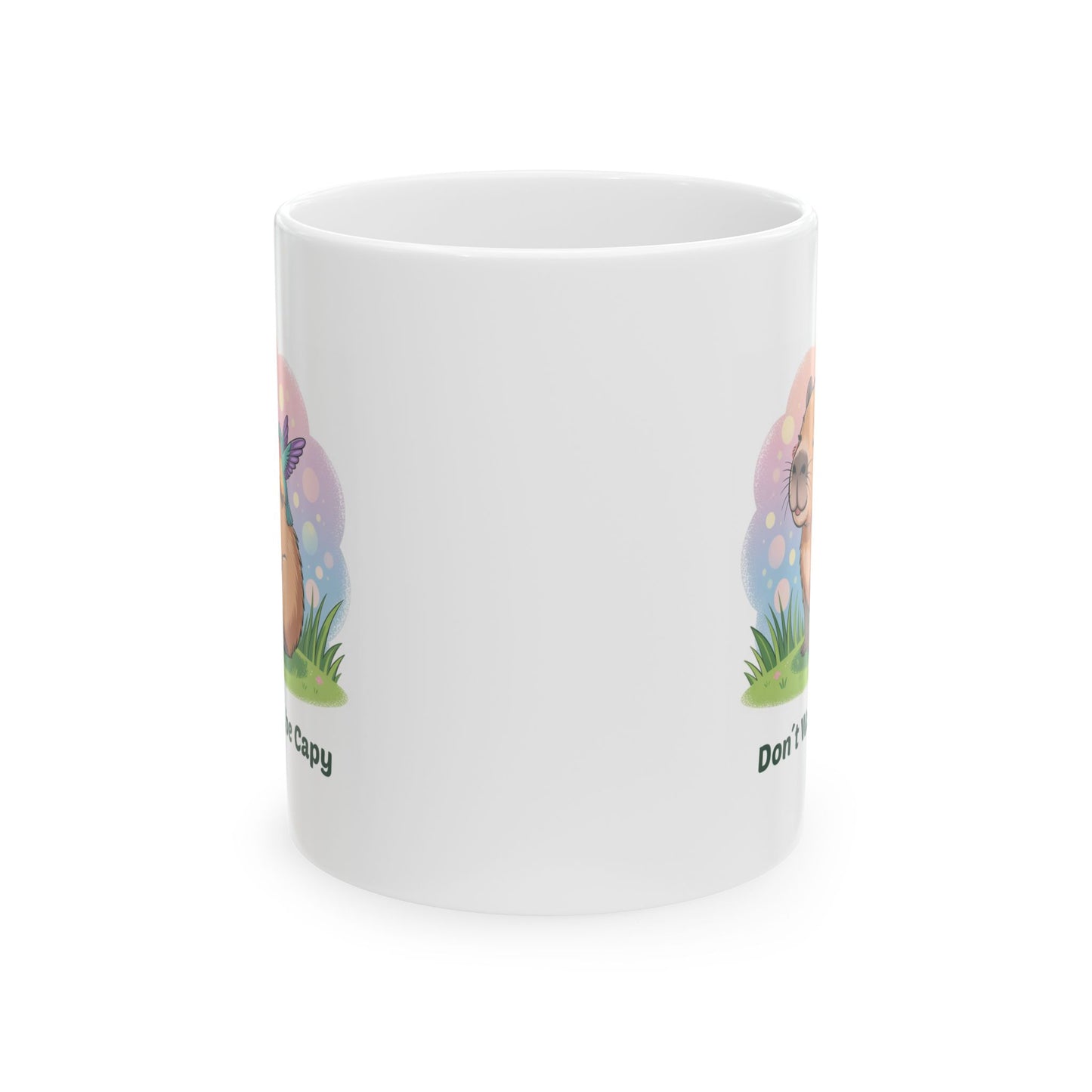 Whimsical Capybara Mug - Don’t Worry, Be Capy