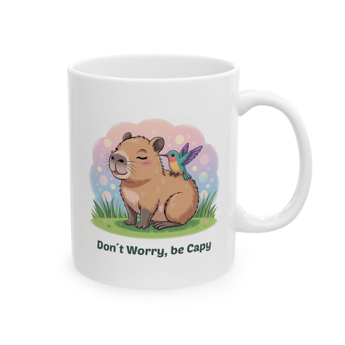 Whimsical Capybara Mug - Don’t Worry, Be Capy
