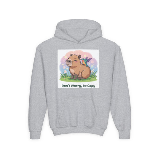 Don't Worry, Be Capy – Cute Capybara Unisex Heavy Blend™ Hooded Sweatshirt