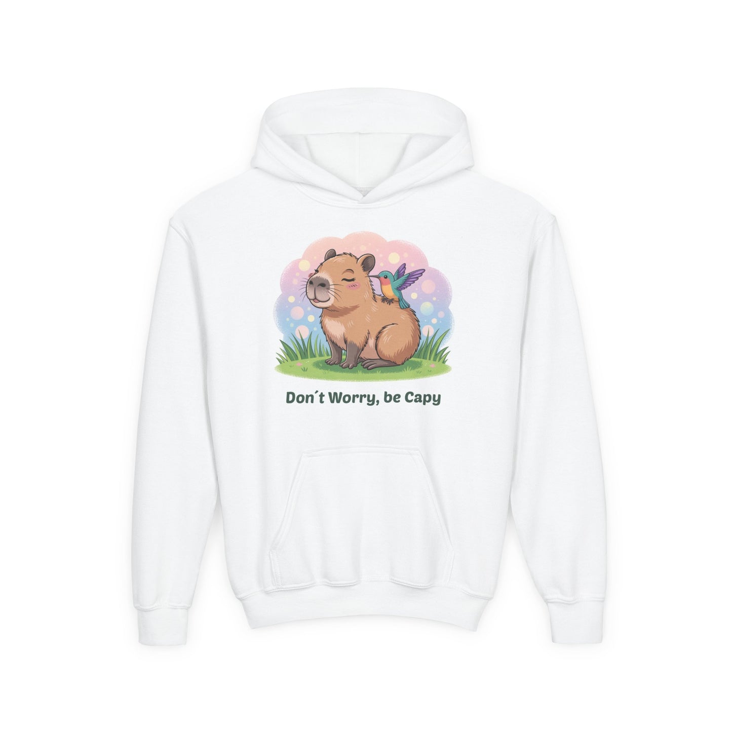Don't Worry, Be Capy – Cute Capybara Unisex Heavy Blend™ Hooded Sweatshirt