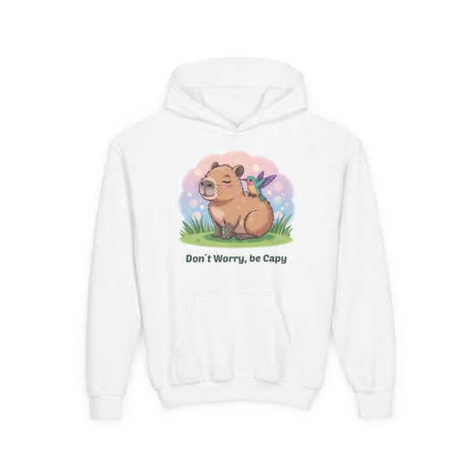 Don't Worry, Be Capy – Cute Capybara Unisex Heavy Blend™ Hooded Sweatshirt